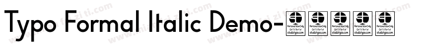 Typo Formal Italic Demo字体转换